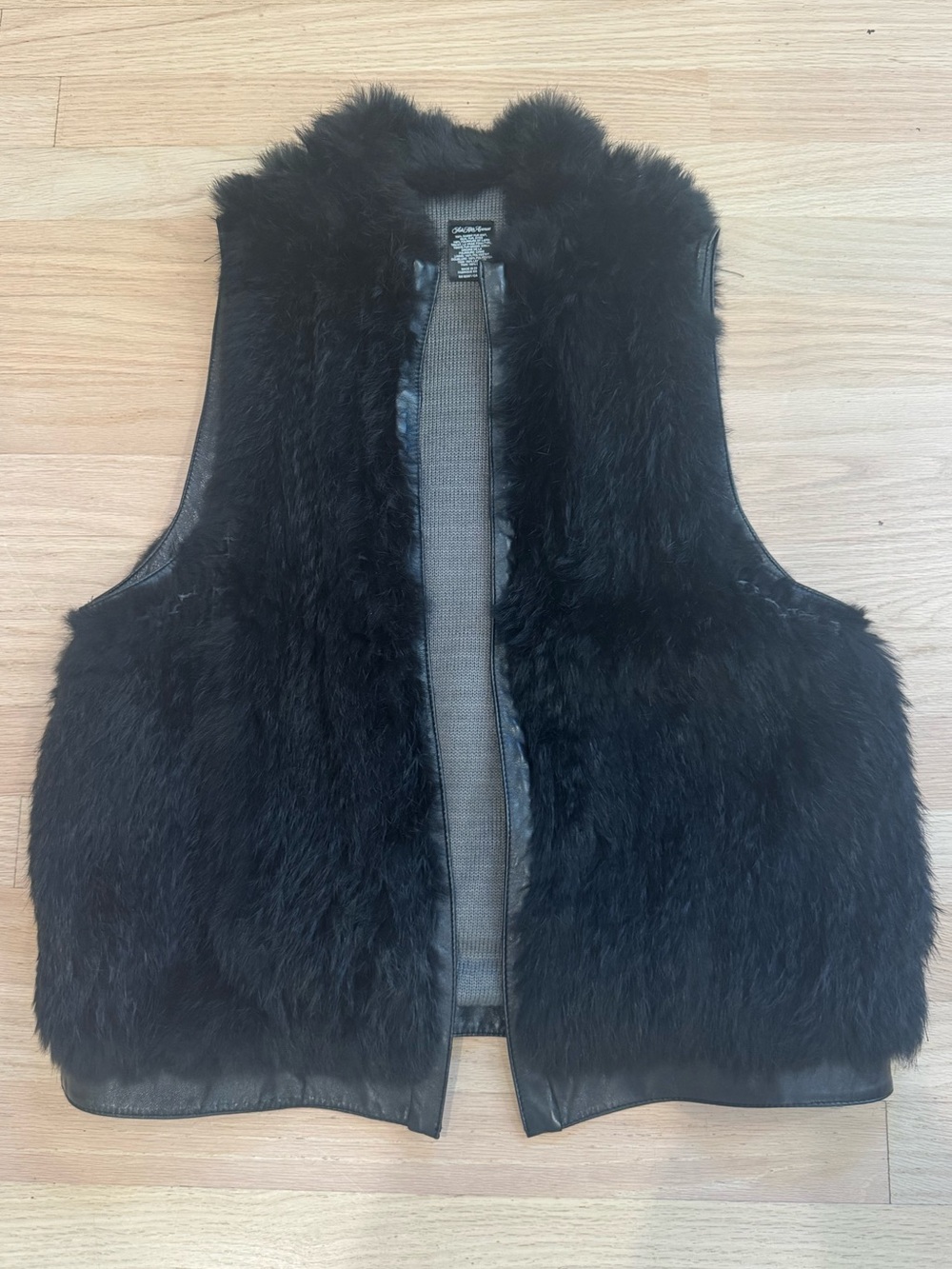 Saks Fifth Avenue Black Fur vest